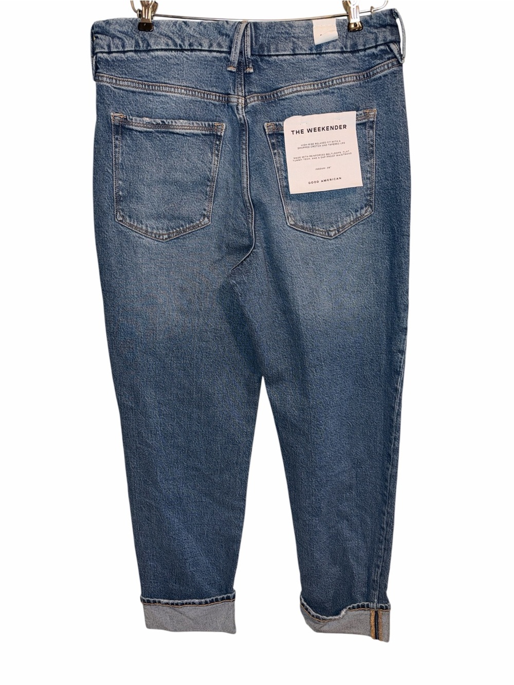 Good American The Weekender Cuffed Jeans NWT Size 8/29 - Picture 5 of 8